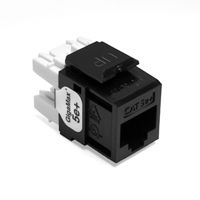 Leviton 5G110-RE5 GigaMax 5e+ QuickPort Snap-In Connectors (Black)