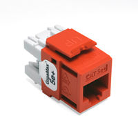 Leviton 5G110-RO5 GigaMax 5e+ QuickPort Snap-In Connectors (Orange)