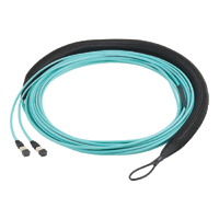Panduit FSP94855F100A (F) MTP to (F) MTP 48-fiber 9/125um trunk cable assembly with pulling eye on one end. 100'