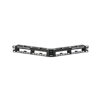 Panduit QAPP24BL 24-port angled patch panel. Accepts QuickNet Pre-Terminated Cassettes and Patch Panel Adapters. 1 rack space