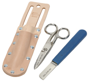 "Ideal 35-093 Cable Splicing Kit Scissors, Splicing Knife, Leather Holder"