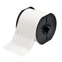"Brady B33-87-498 Repositionable Vinyl Cloth Wire & Cable Label, White, 0.500, 1.437, 0.600, 1.562, 3.700, 6, 2500 Labels"