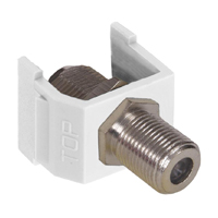 "Hubbell NSF70W F-connector snap fit, White"