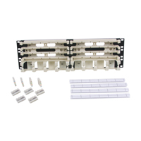 "Hubbell 110RM25 Rack mount kit, 200-pair with 5-pair connecting blocks 3U"