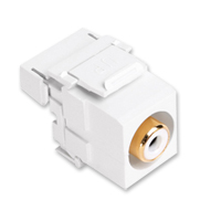 "Leviton 40735-RW* RCA-110 Connector, White with Inner Barrel Color"