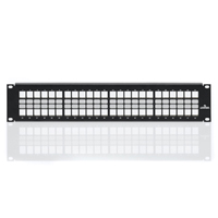 "Leviton 49255-H48 48-Port Panel w/Wire Management Bar, 2RU"
