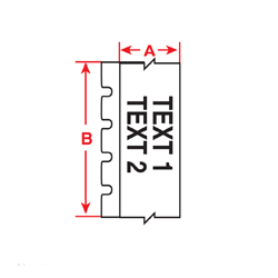 "Brady BM71C-2000-855-WT Toughwash Material Labels 2.000"" x 75ft."