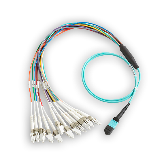 Fluke Networks BKC-MPO-ULC 1 m breakout cord for MPO Unpinned LC connector