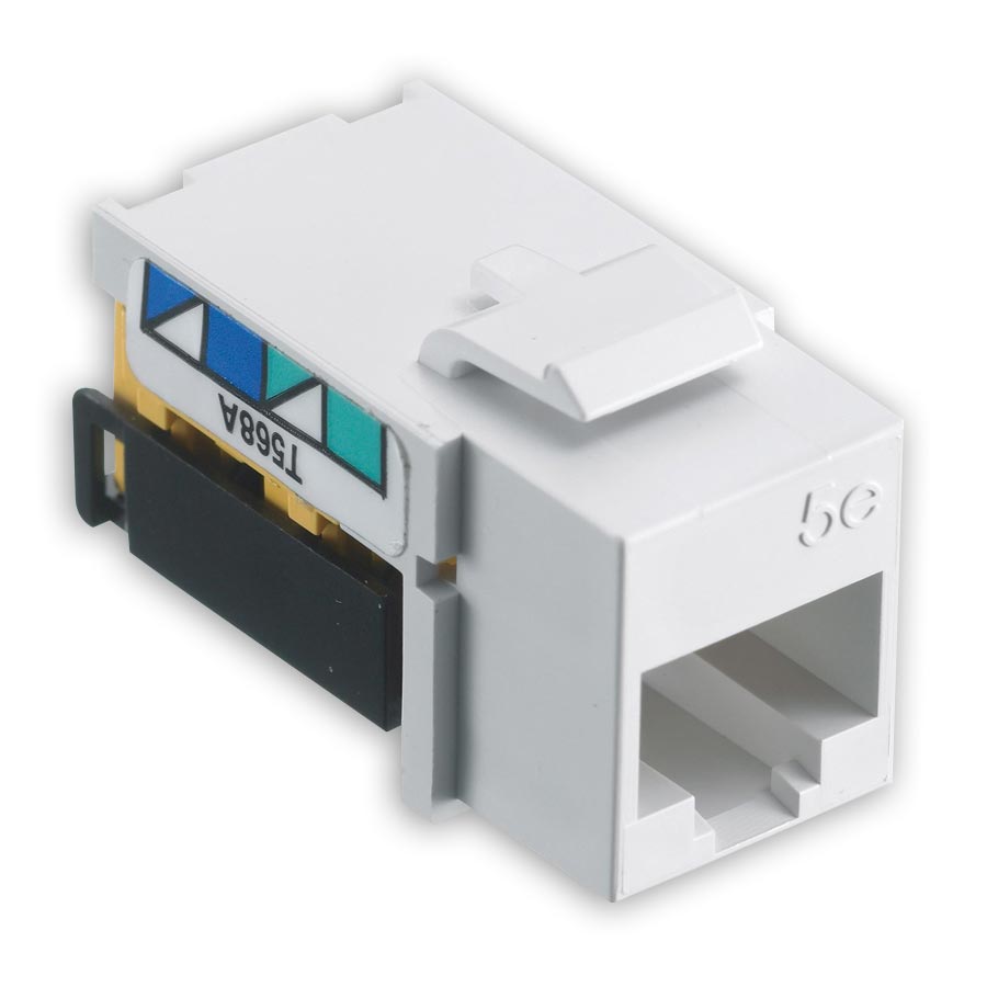 Hubbell NSJ5EW25 netSELECT« Modular Snap Fit Cat. 5e Jack (25 pack) White