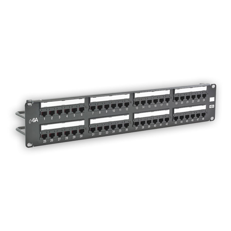 "Hubbell HP6A48 NEXTSPEED Ascent Category 6A, Component Compliant Patch Panels, 48 Ports"