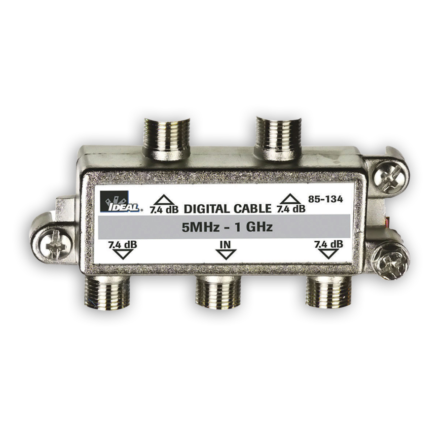 "Ideal 85-134 Cable Splitter, 5HMz - 1GHz, 4-way"
