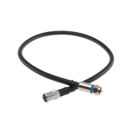 "T3 Innovation CA004 Cable Assembly, Screw-On F-Jack to Push-On F-Plug Cable 12"""