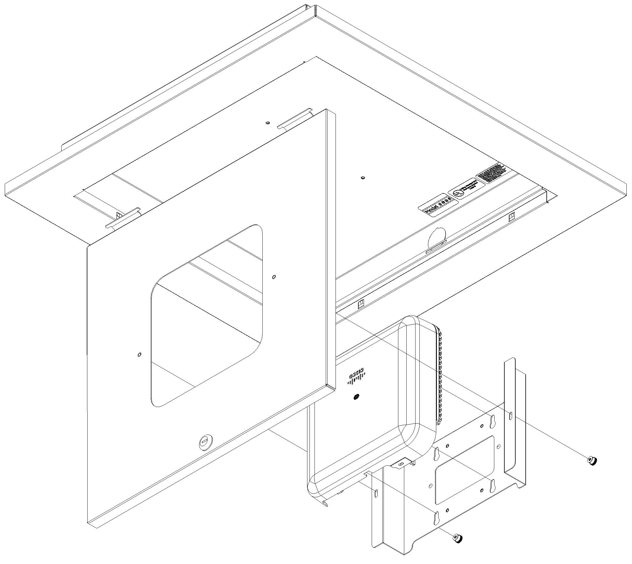 Locking Suspended Ceiling Tile Wi Fi Access Point