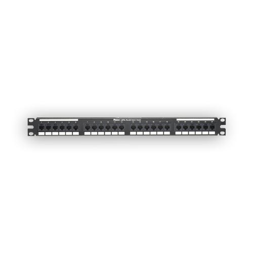"Panduit DP246X88TGY 24-port, Category 6A, 10 Gb/s patch panel with 24 RJ45 8-position, 8-wire ports. 1 rack space"