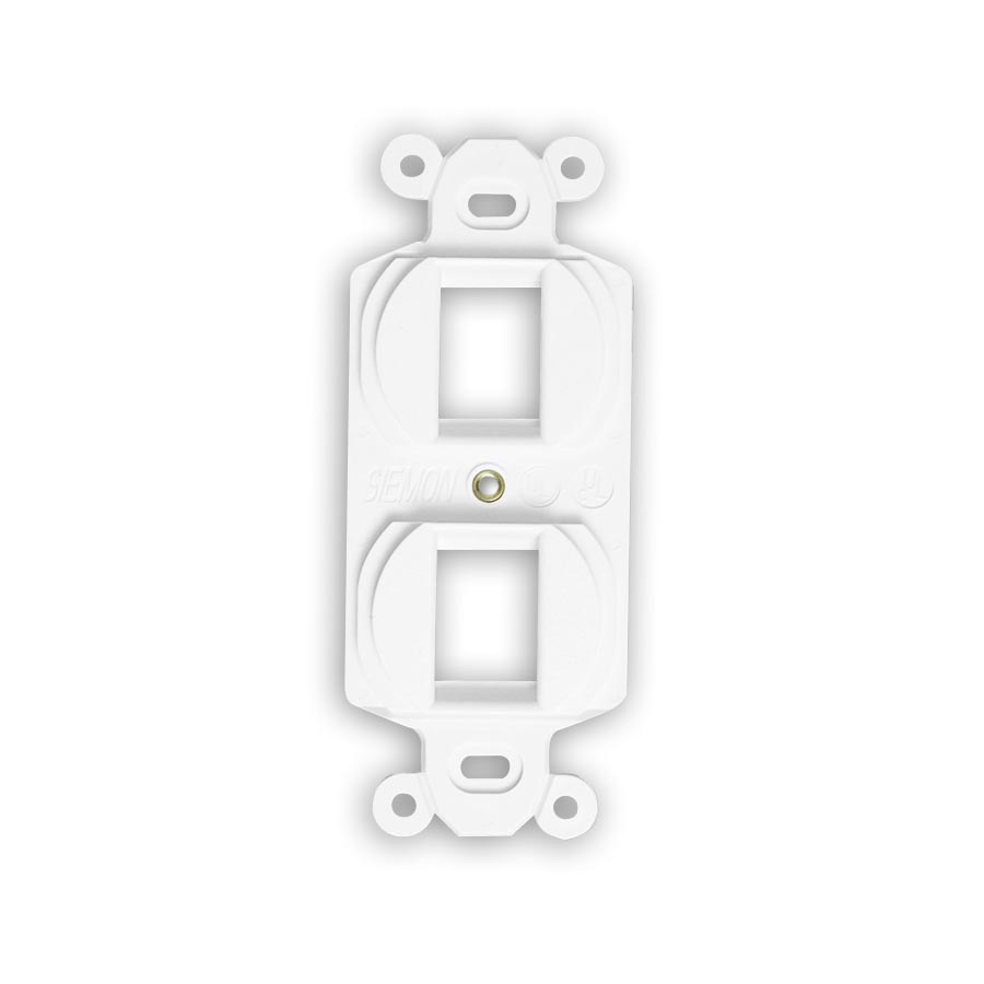 "Siemon MX-D2Z-20 Designer mounting frame, accepts two MAX or Z-Max outlets, Ivory"