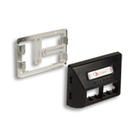 "Siemon MX-UMA-01 MAX Universal Modular Furniture Adapter, Accepts (4) MAX, Z-MAX or TERA outlets. Includes faceplate, mounting frame, label and clear label, Black"