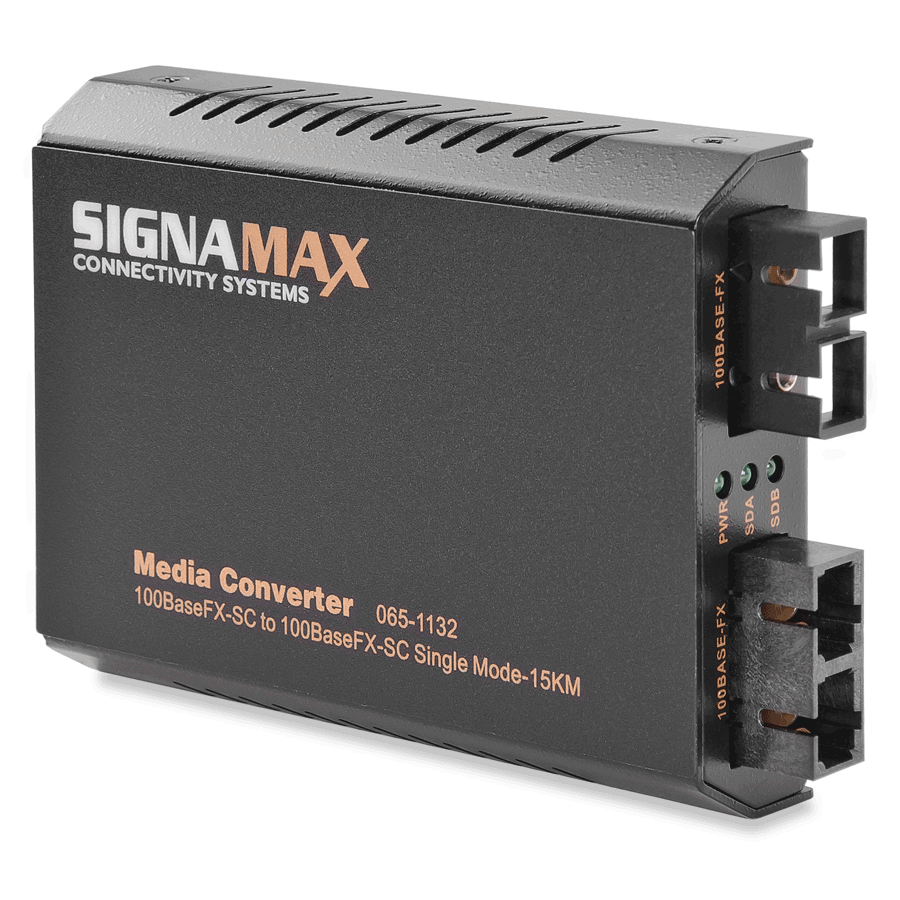 "Signamax 065-1132 100FX, SM/SC, 15 km to MM/SC, 2 km Converter"
